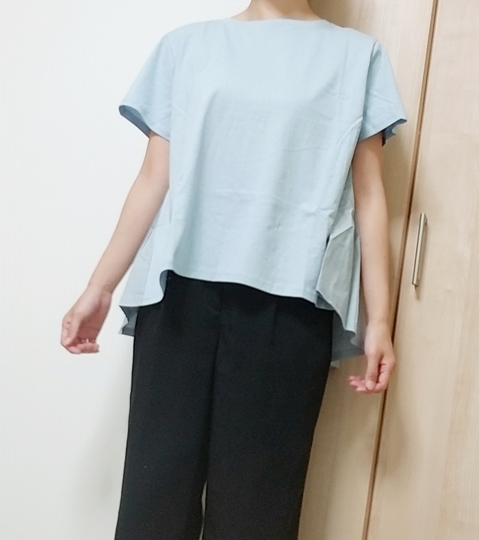 大人可愛いバックフレアTシャツ試着レビュー！サラッと着れてきれいめコーデ