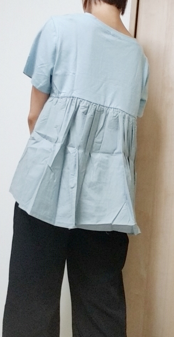 大人可愛いバックフレアTシャツ試着レビュー！サラッと着れてきれいめコーデ