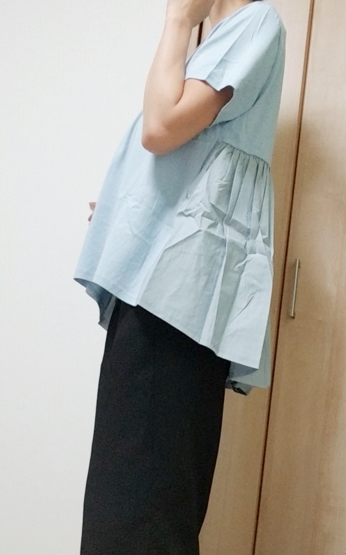 大人可愛いバックフレアTシャツ試着レビュー！サラッと着れてきれいめコーデ